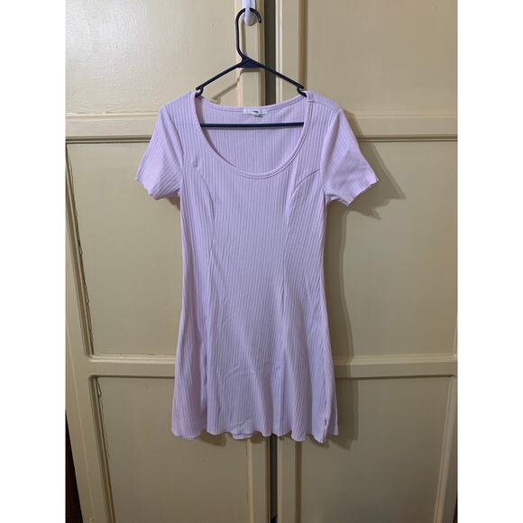 Vans Pink Oh Snap Rib Flare Scoop Neck Skater Dress Size Medium - Picture 3 of 10